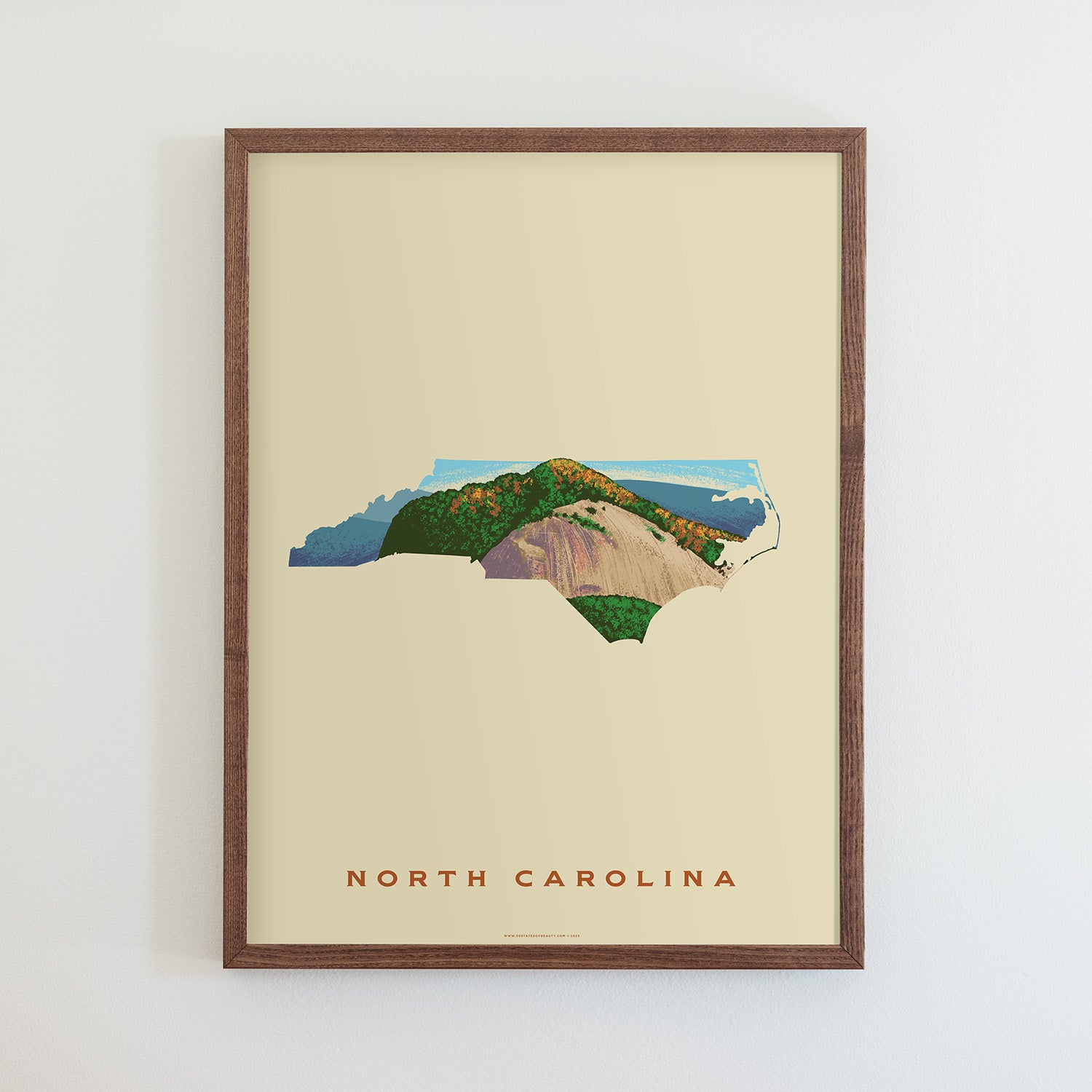 North Carolina State Print - Looking Glass Rock