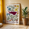North Carolina American Gouache Print