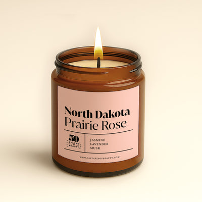 North Dakota Prairie Rose Candle PRE-ORDER
