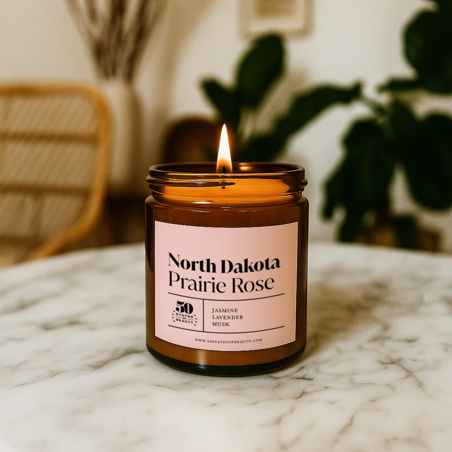 North Dakota Prairie Rose Candle PRE-ORDER