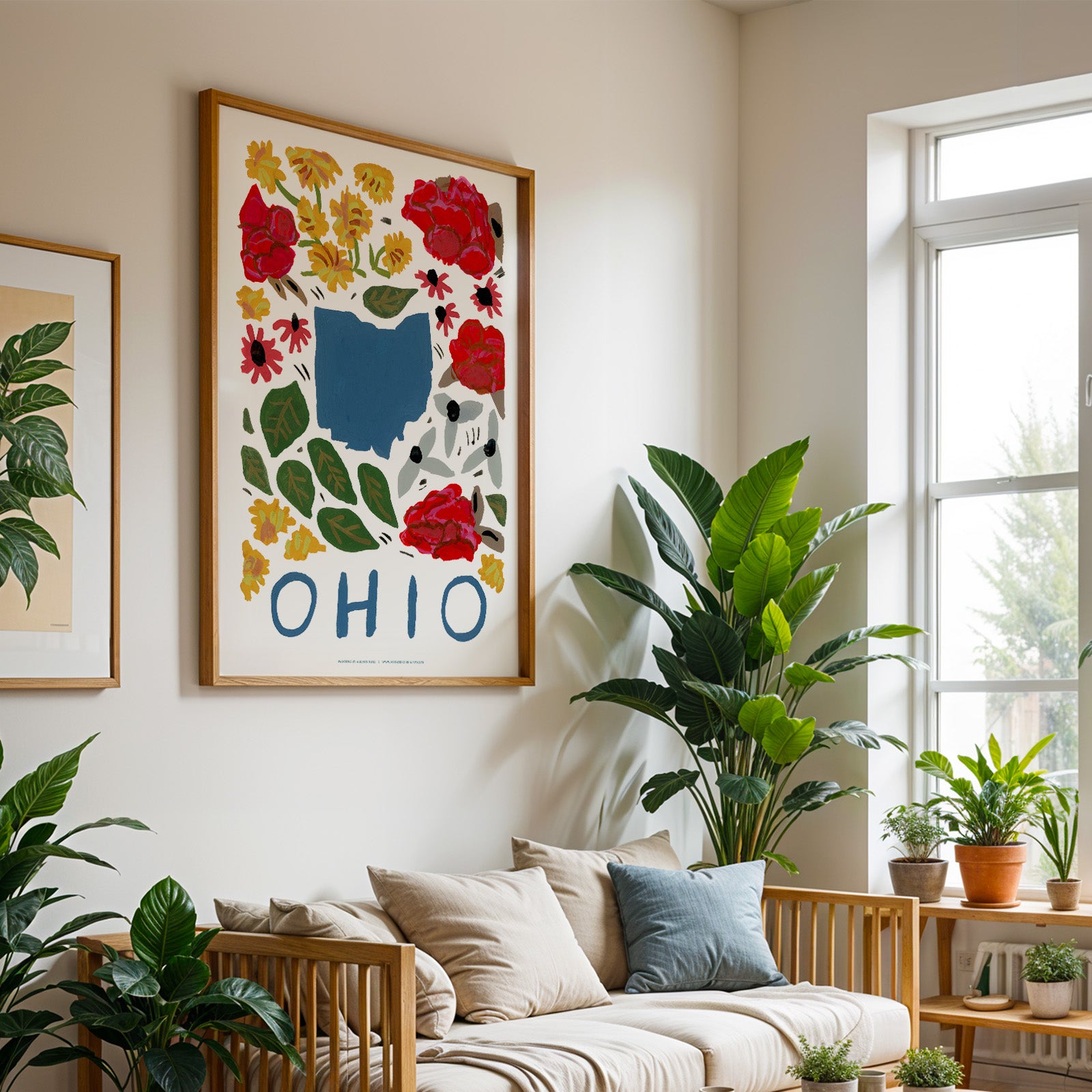 Ohio American Gouache Print