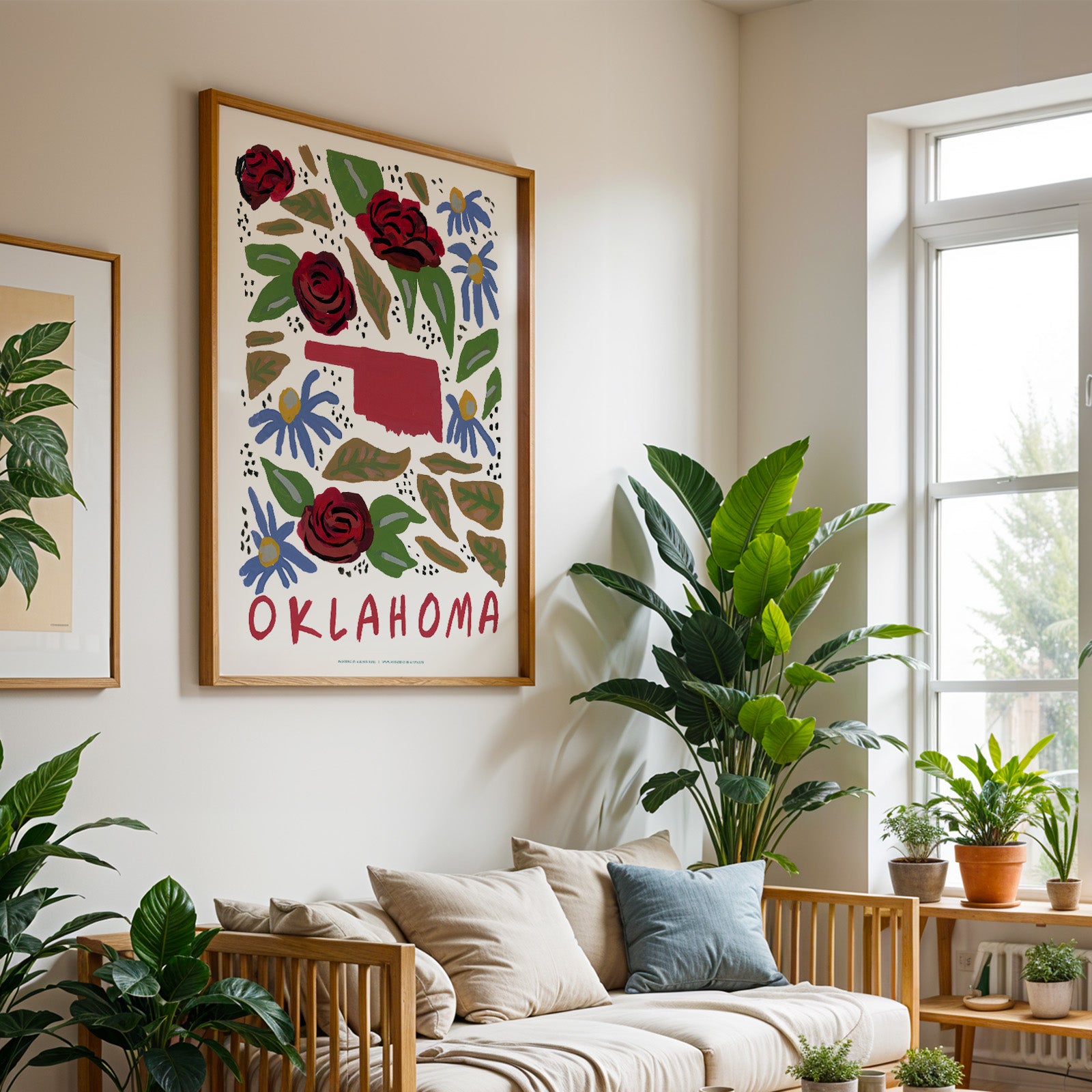 Oklahoma American Gouache Print