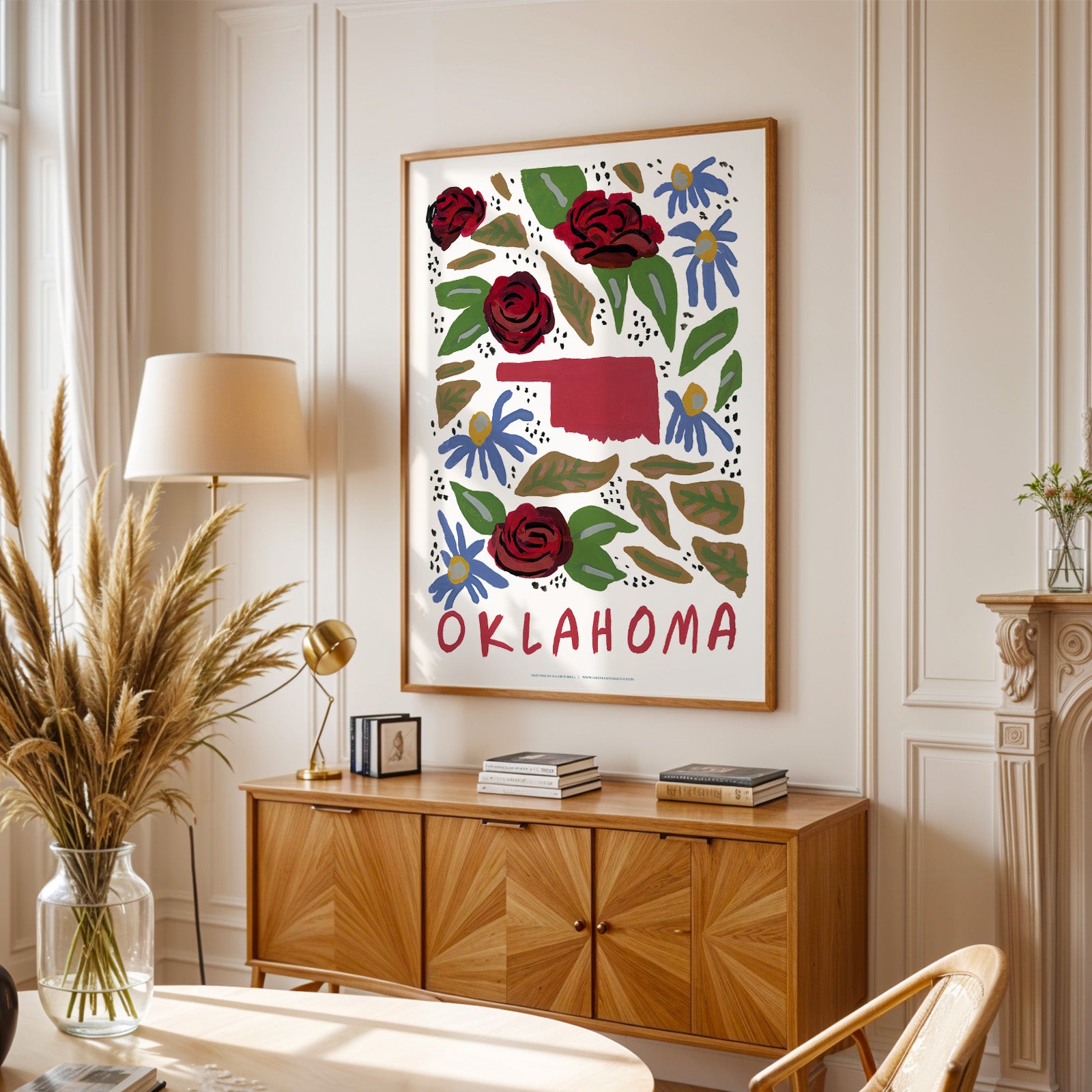 Oklahoma American Gouache Print