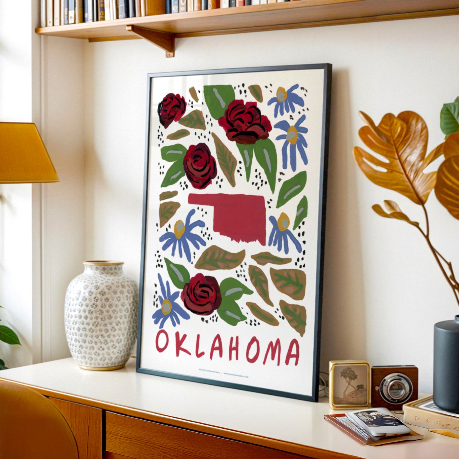 Oklahoma American Gouache Print