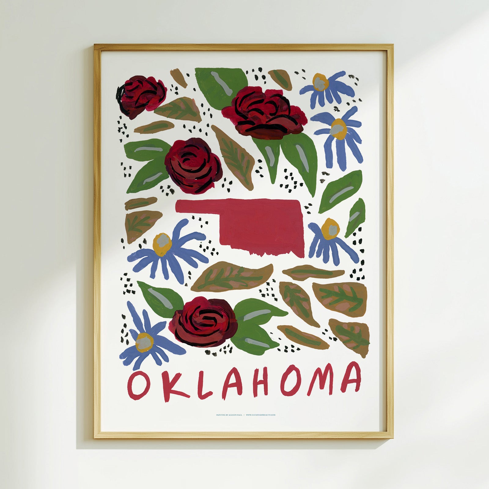 Oklahoma American Gouache Print