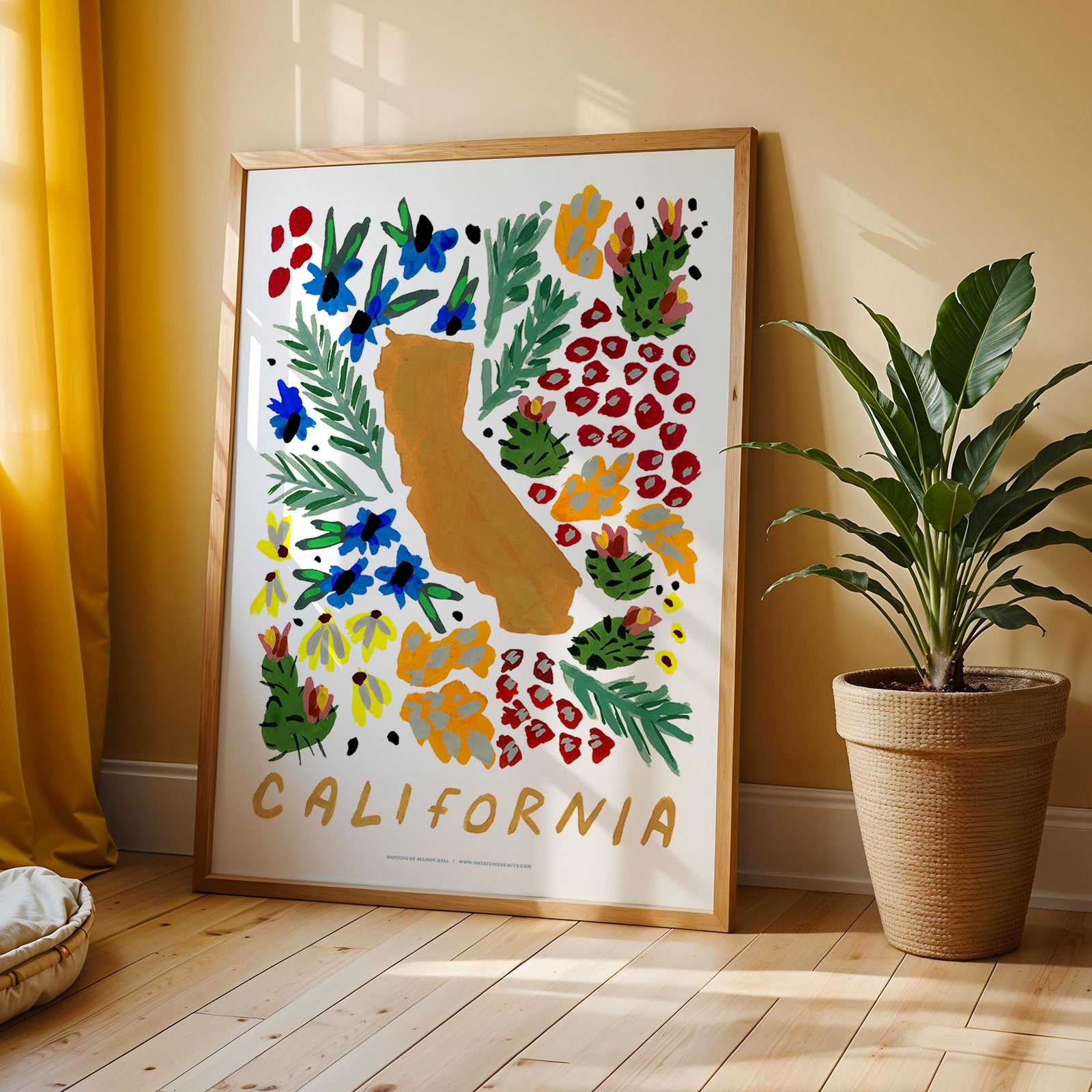 California American Gouache Print