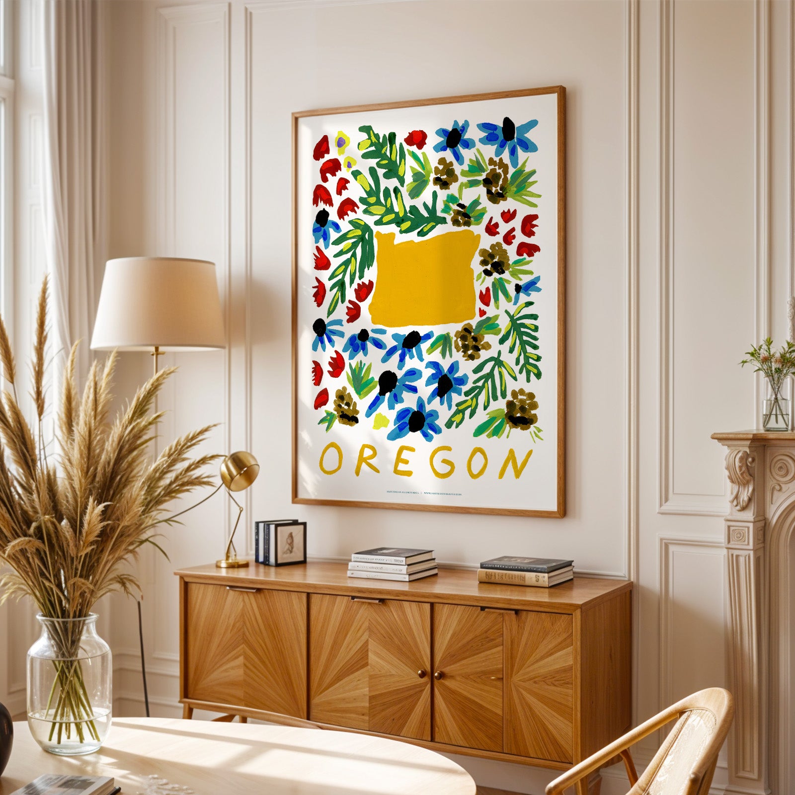 Oregon American Gouache Print