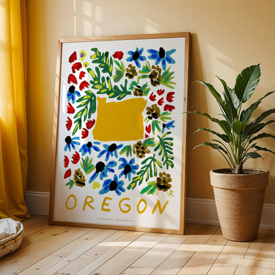 Oregon American Gouache Print