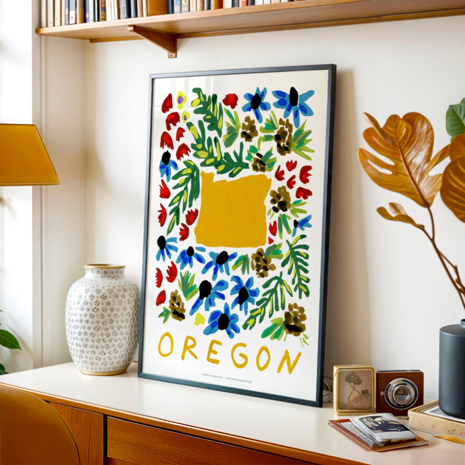 Oregon American Gouache Print