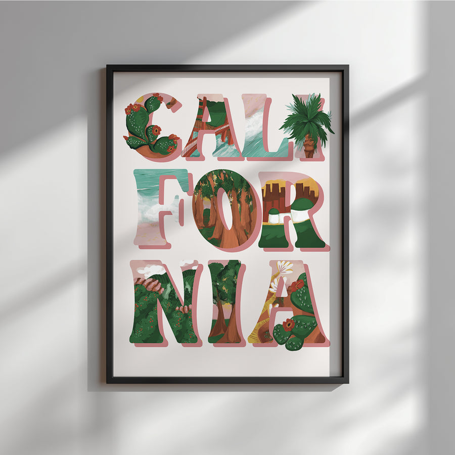 California Letterscapes Print
