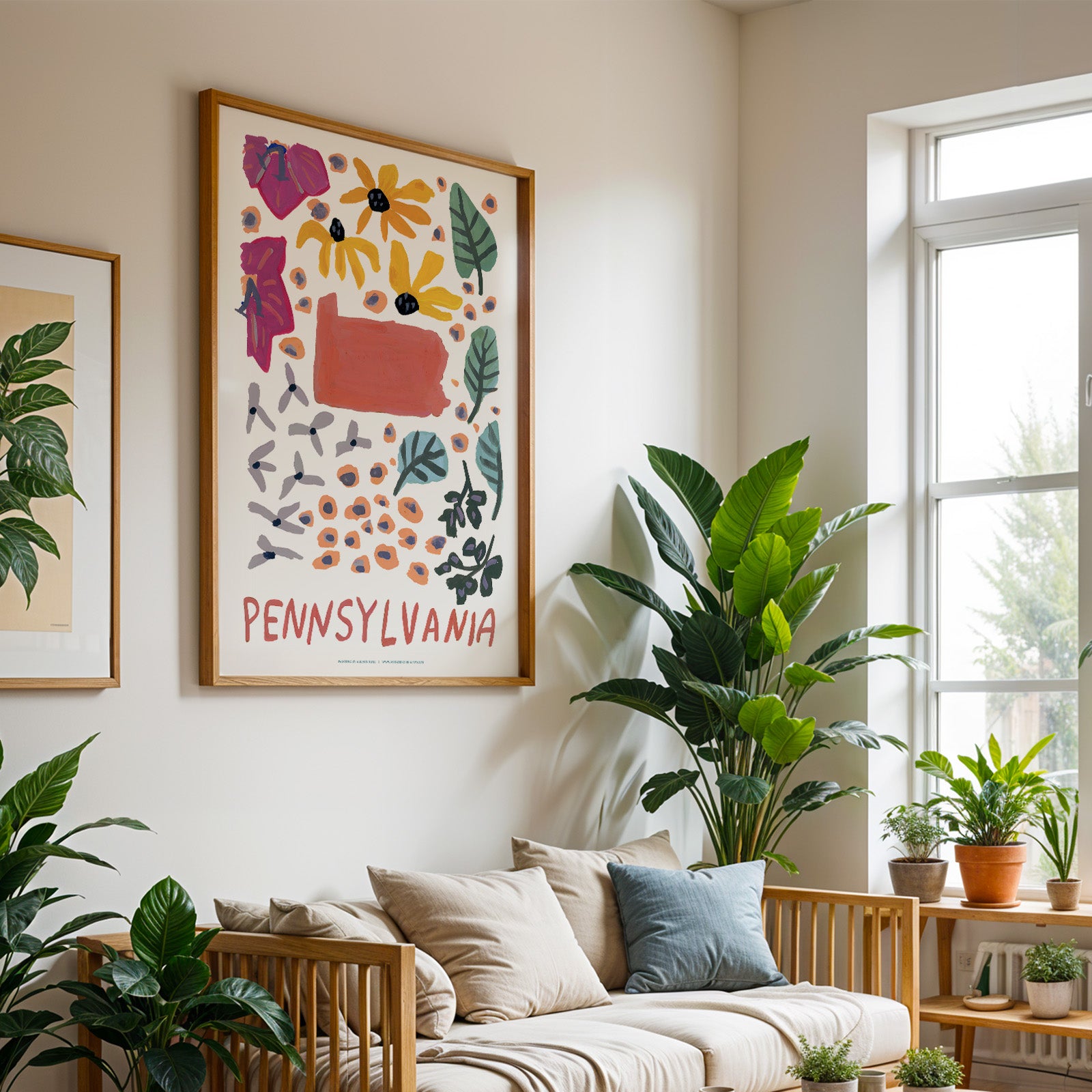 Pennsylvania American Gouache Print