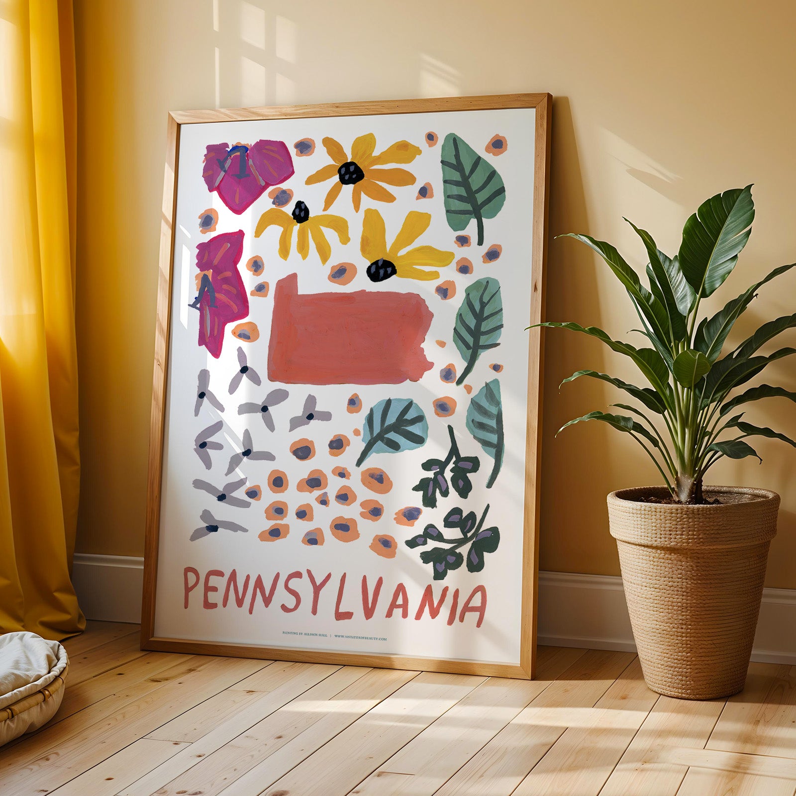 Pennsylvania American Gouache Print