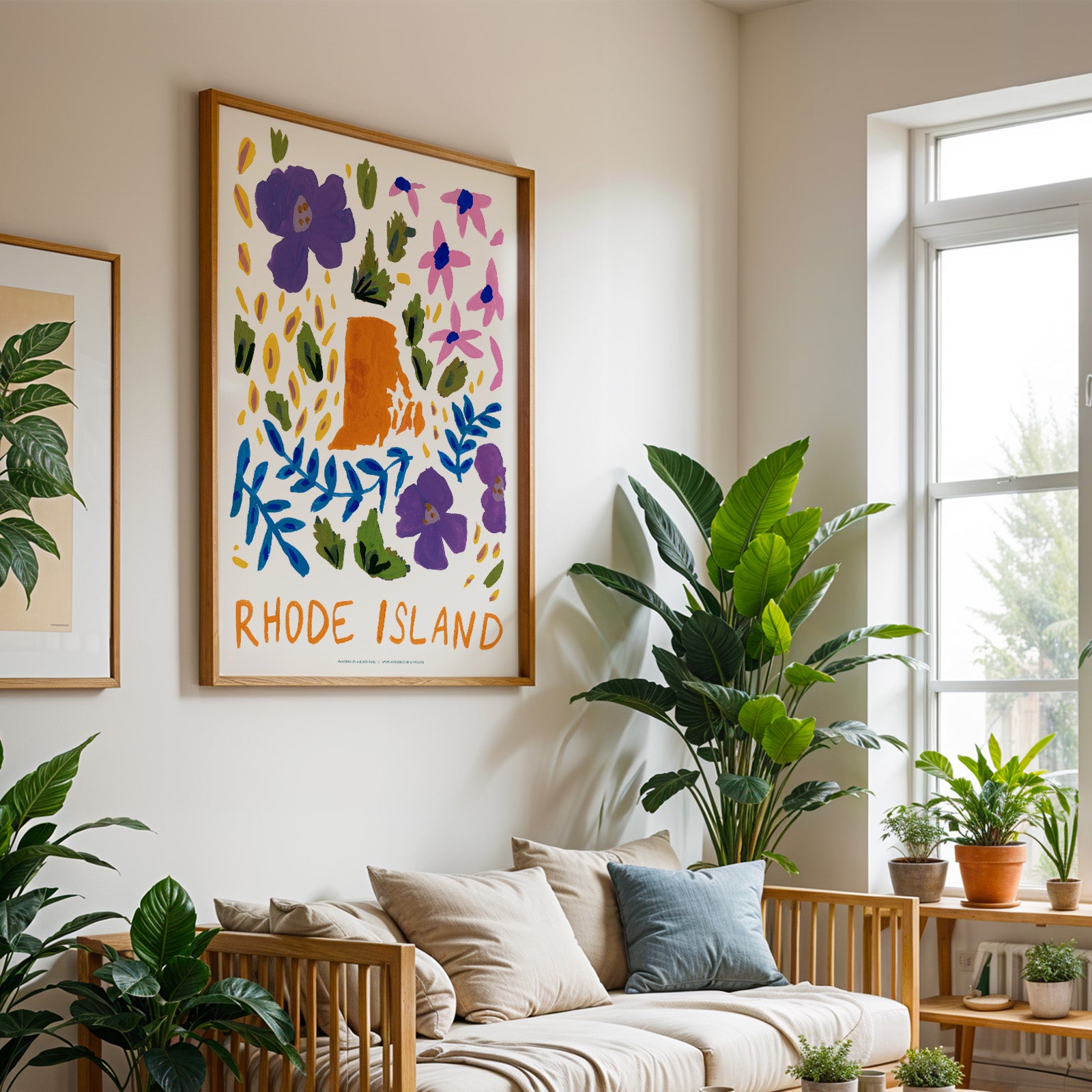 Rhode Island American Gouache Print