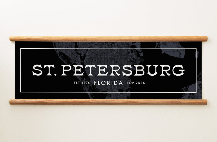 St. Petersburg Florida Canvas Map
