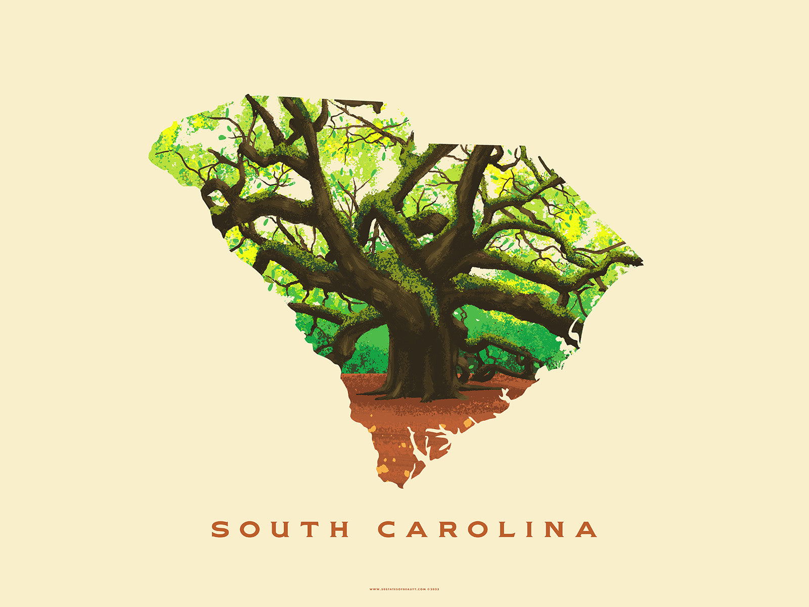 South Carolina Angel Oak Print