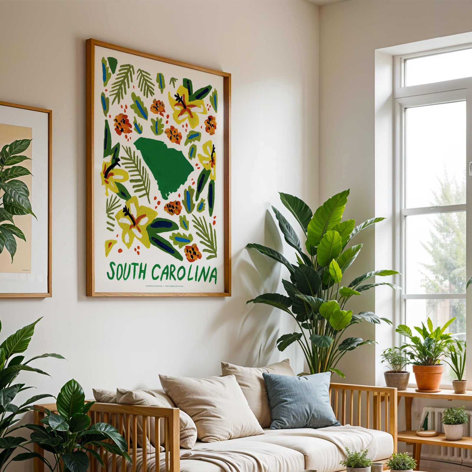 South Carolina American Gouache Print