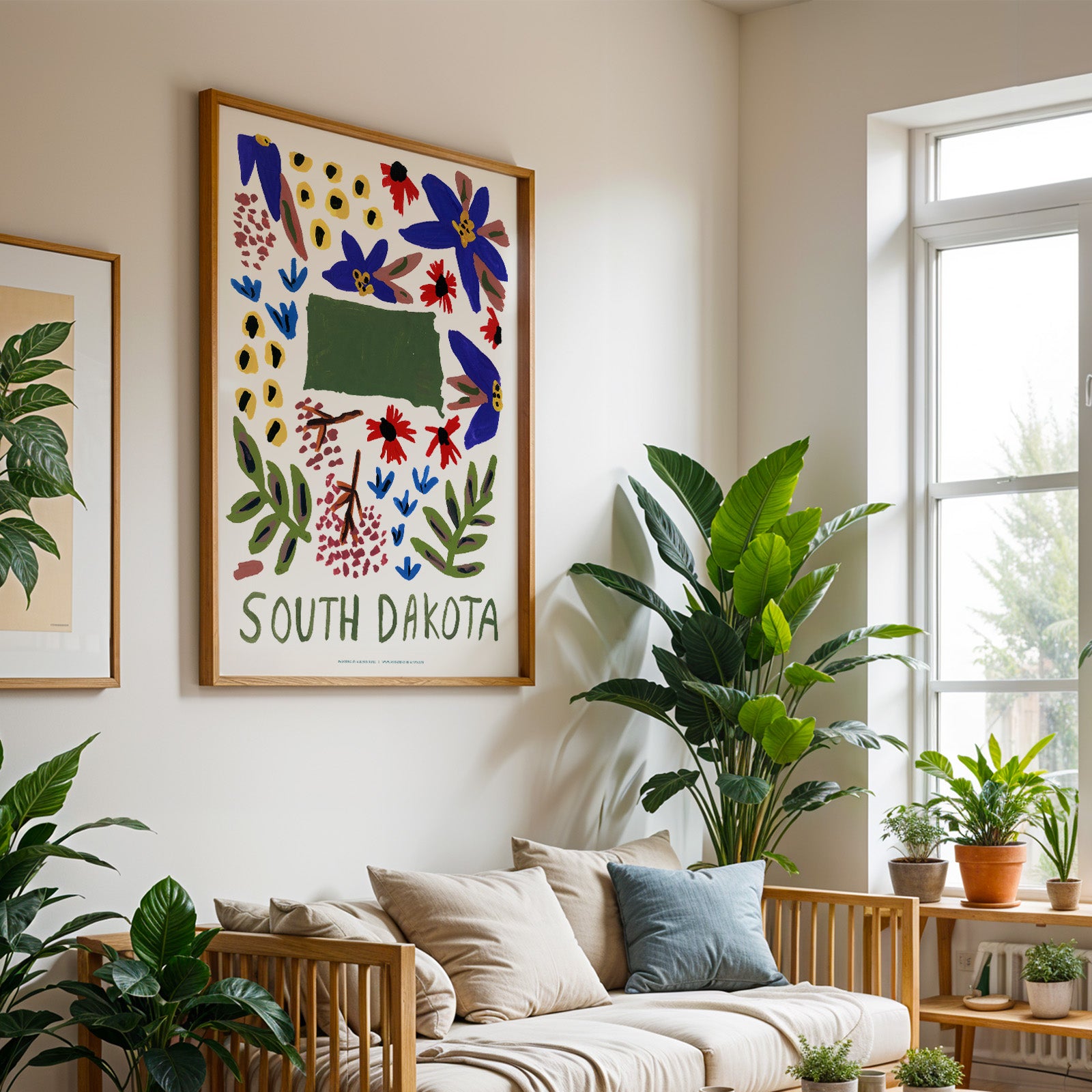 South Dakota American Gouache Print