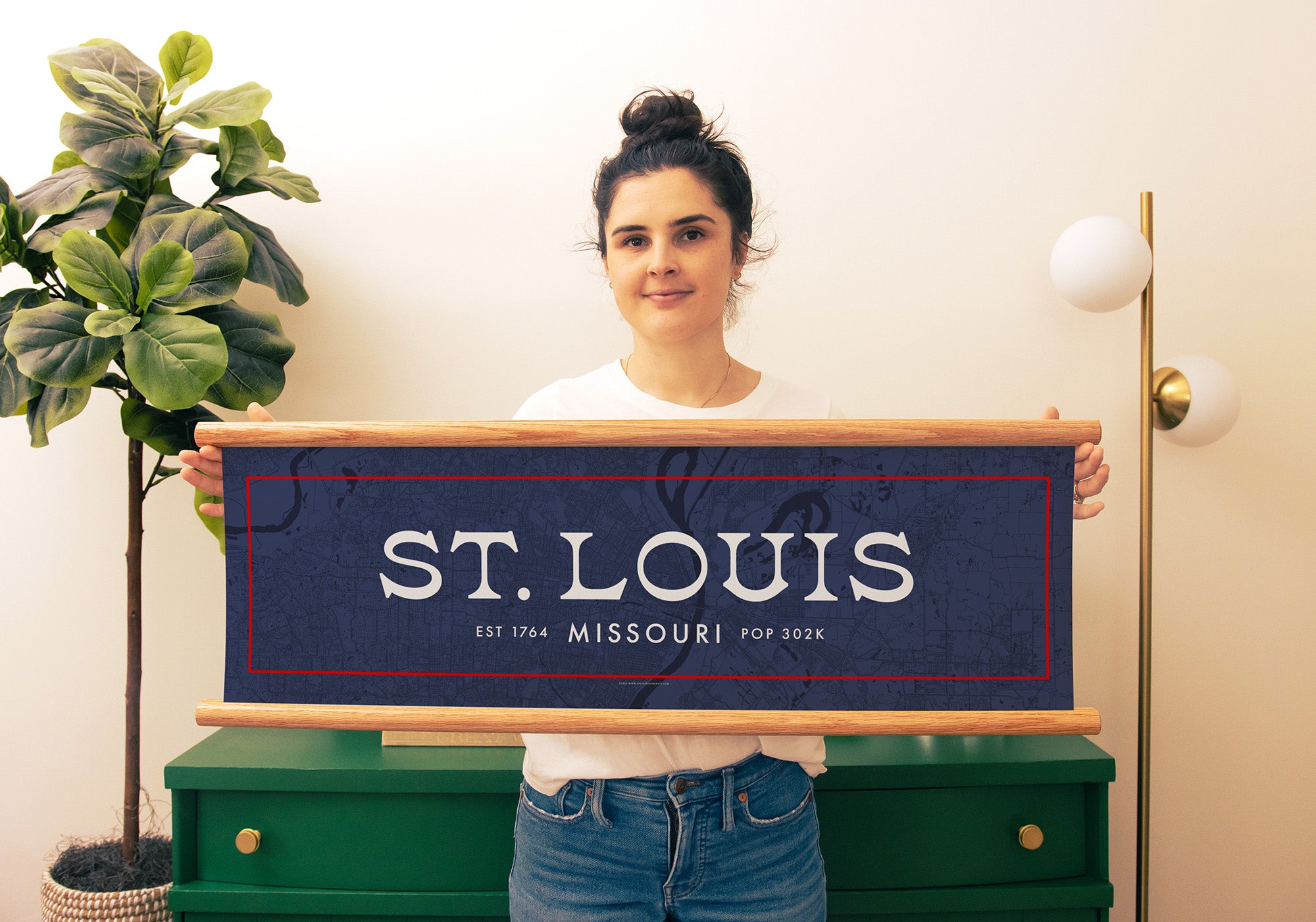 St. Louis Missouri Canvas Map