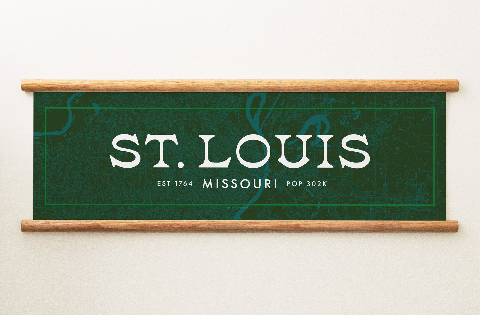 St. Louis Missouri Canvas Map