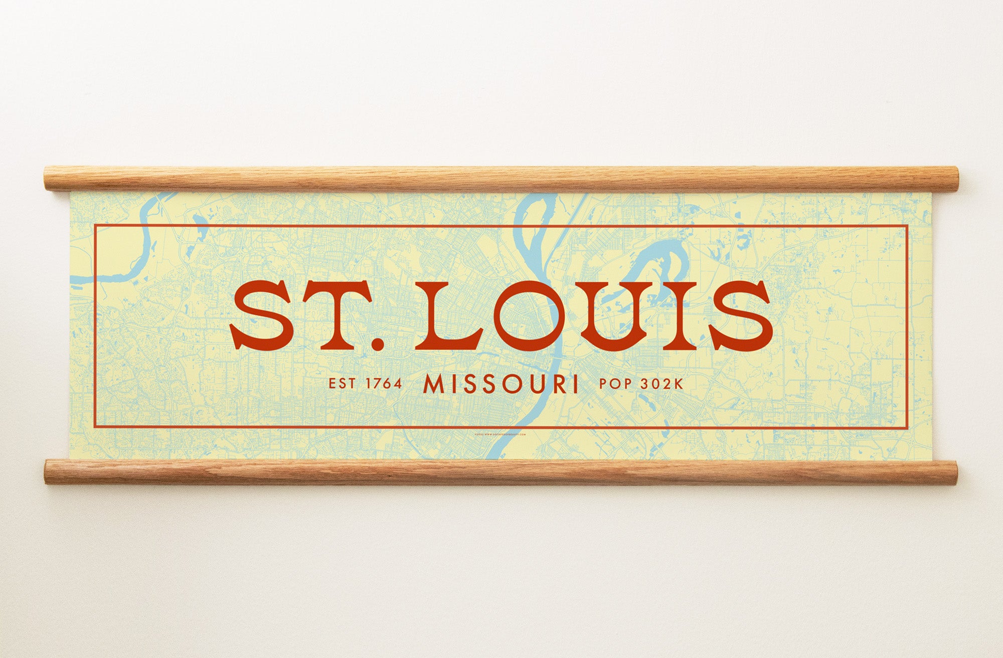 St. Louis Missouri Canvas Map