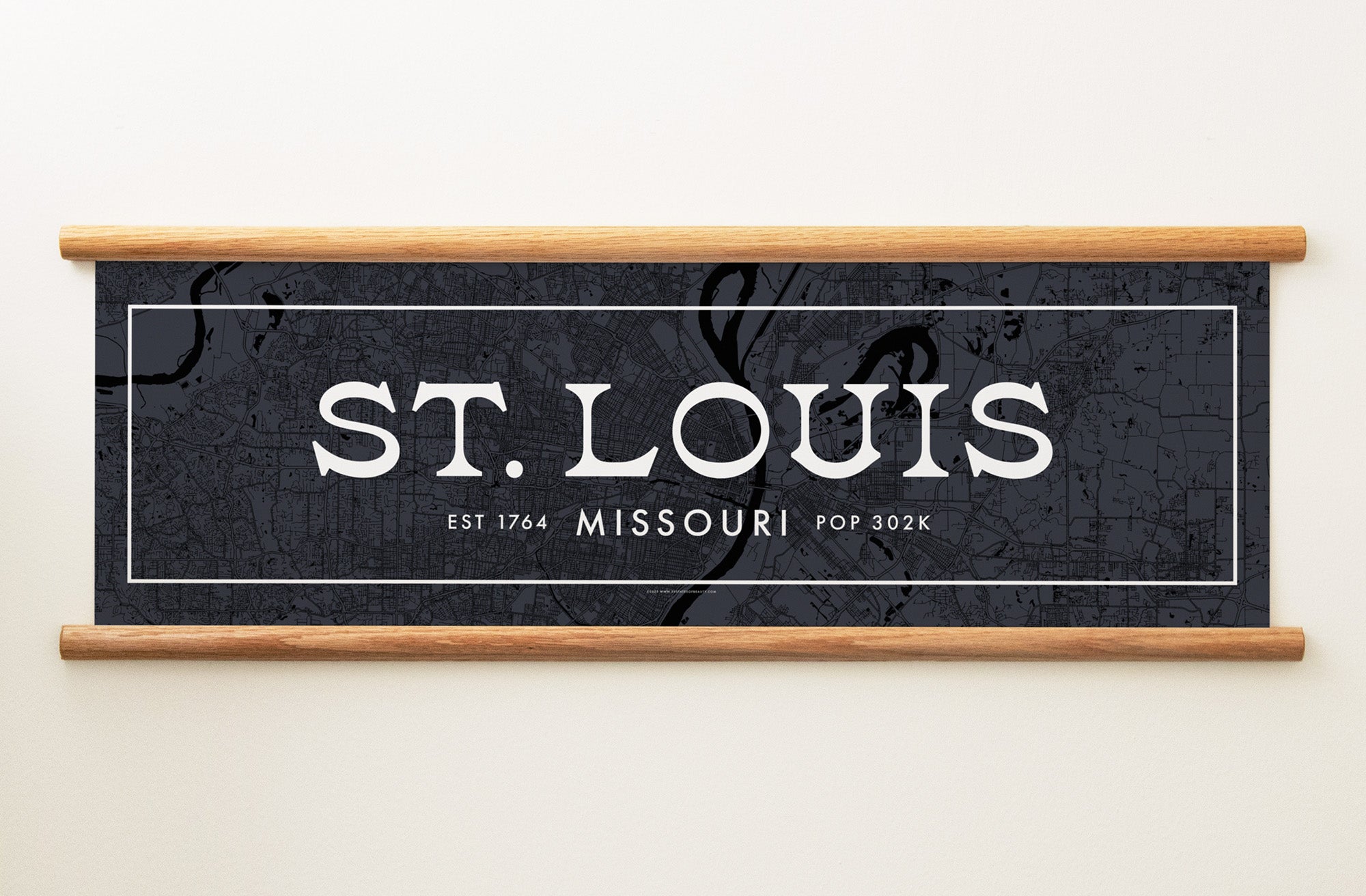 St. Louis Missouri Canvas Map