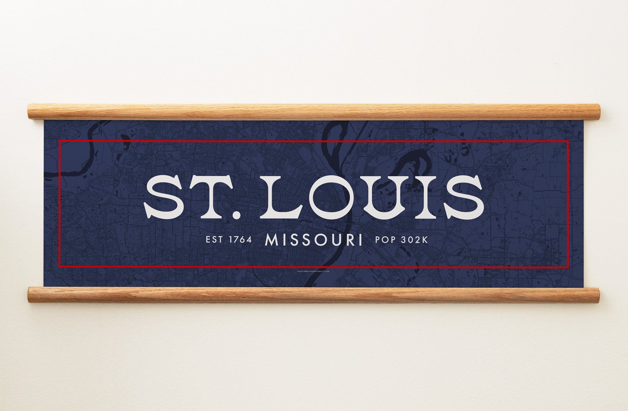 St. Louis Missouri Canvas Map