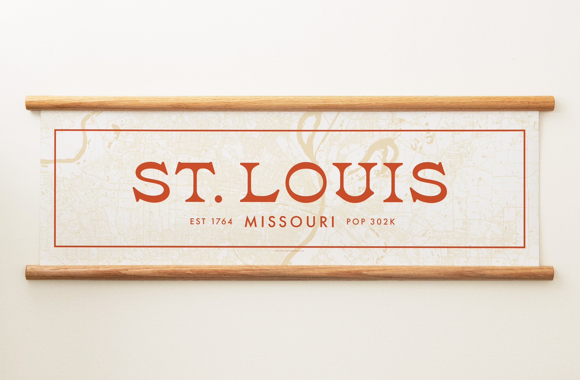 St. Louis Missouri Canvas Map