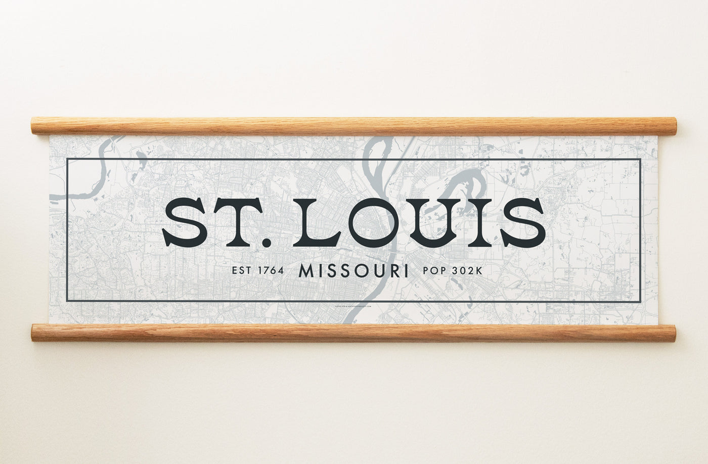 St. Louis Missouri Canvas Map