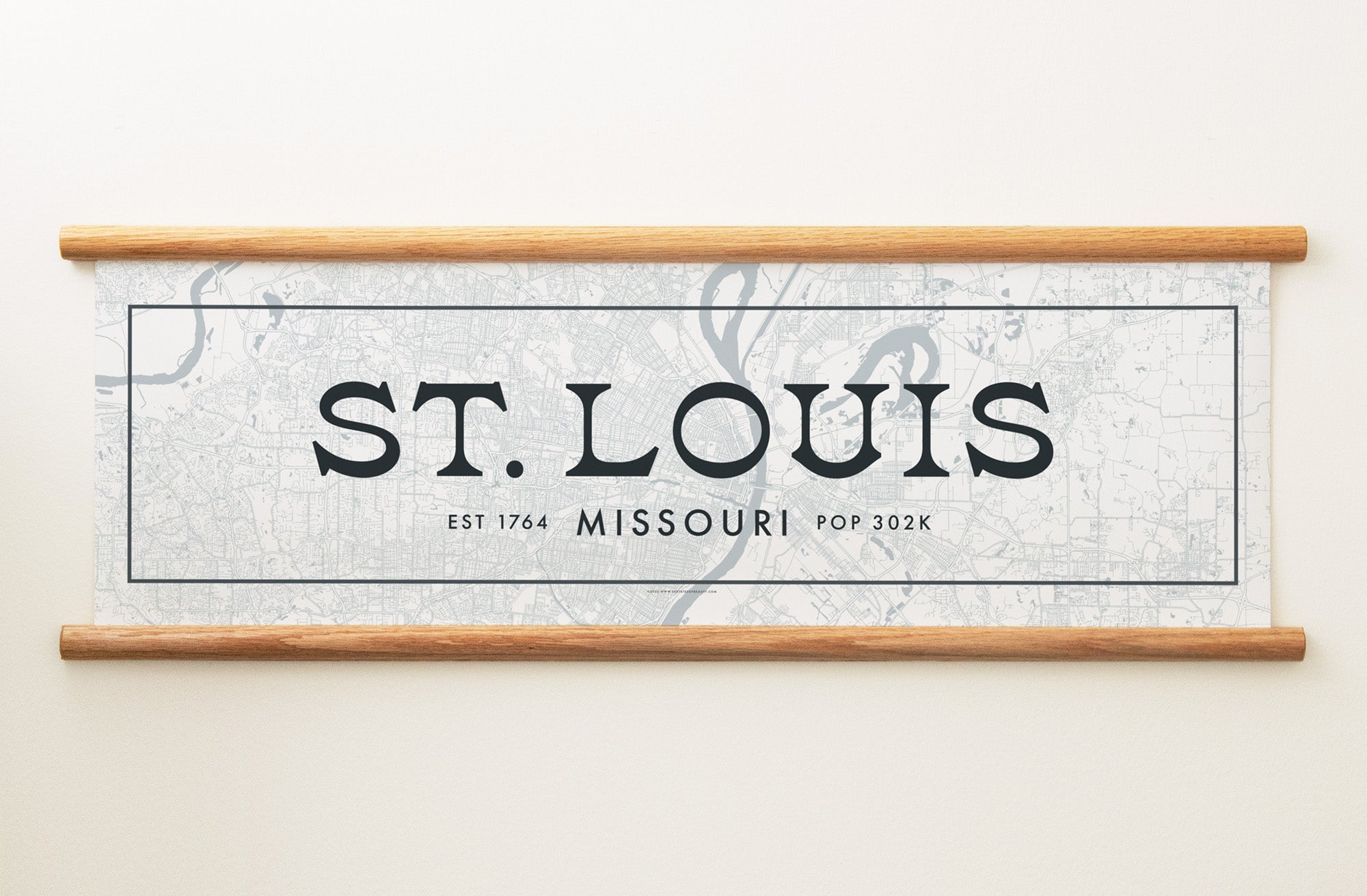St. Louis Missouri Canvas Map