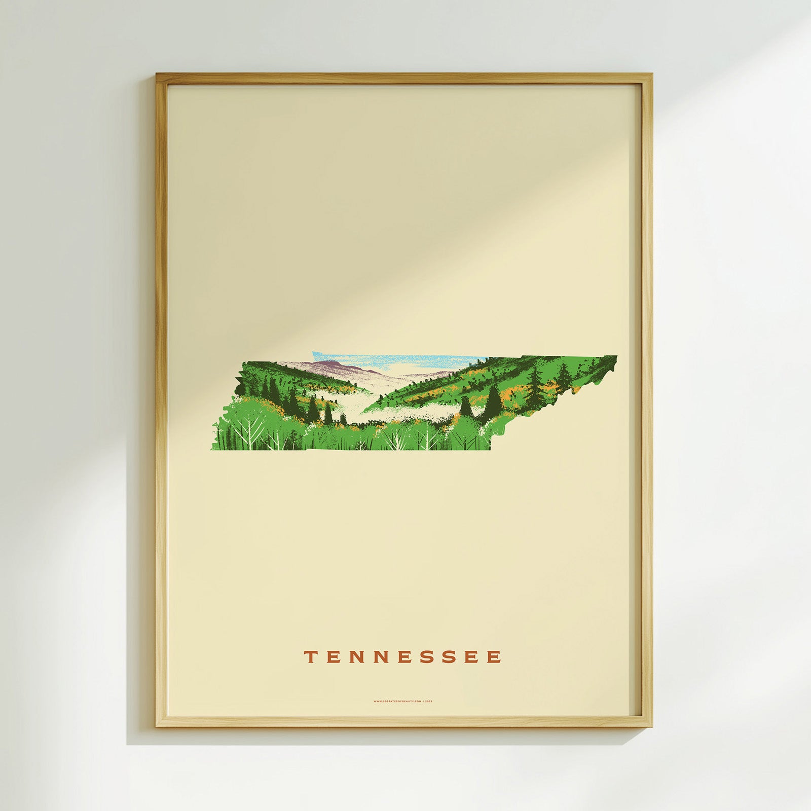 Tennessee State Print - Smoky Mountains