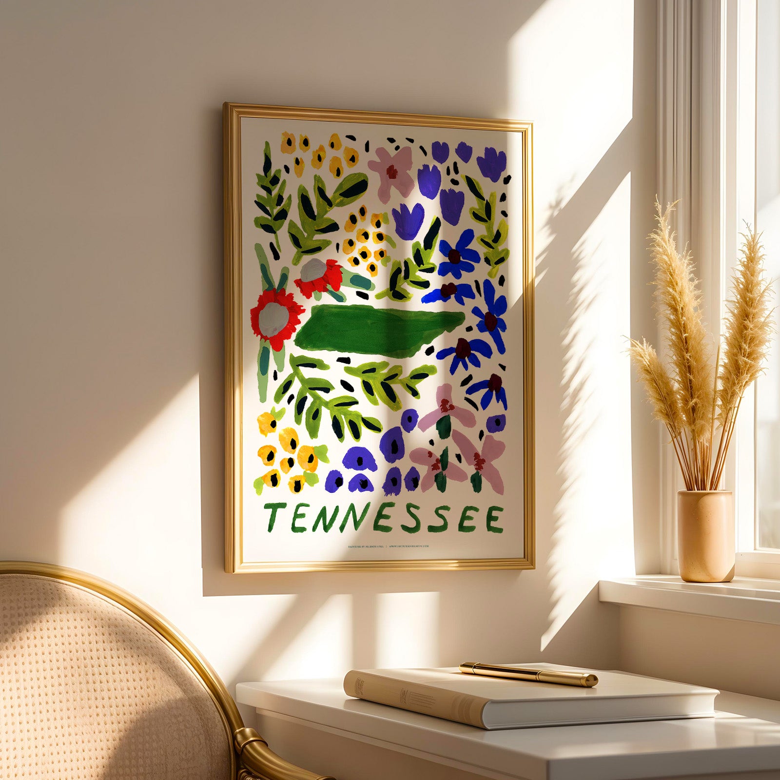 Tennessee American Gouache Print