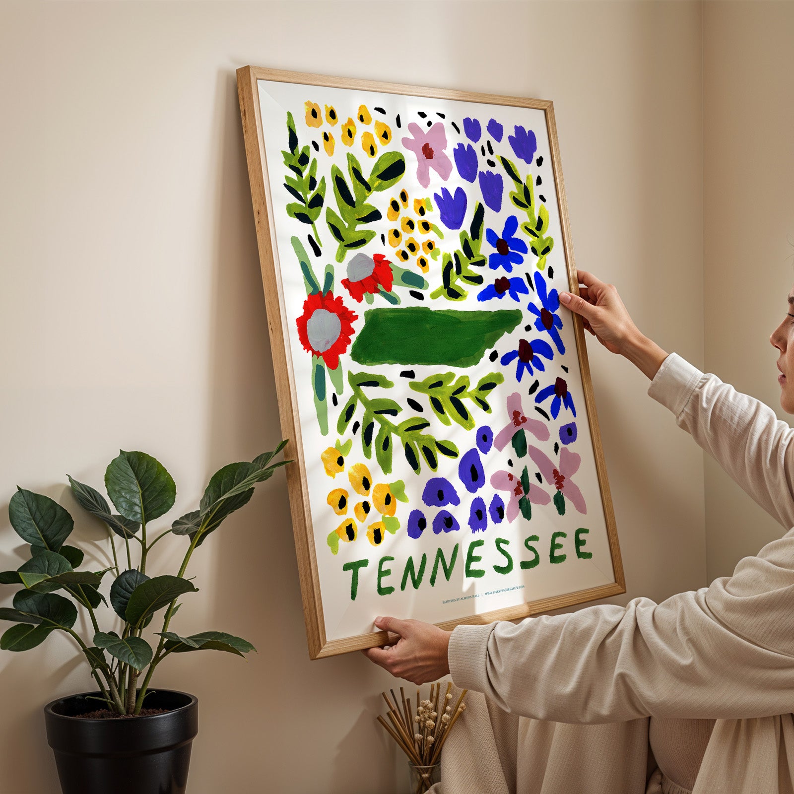 Tennessee American Gouache Print