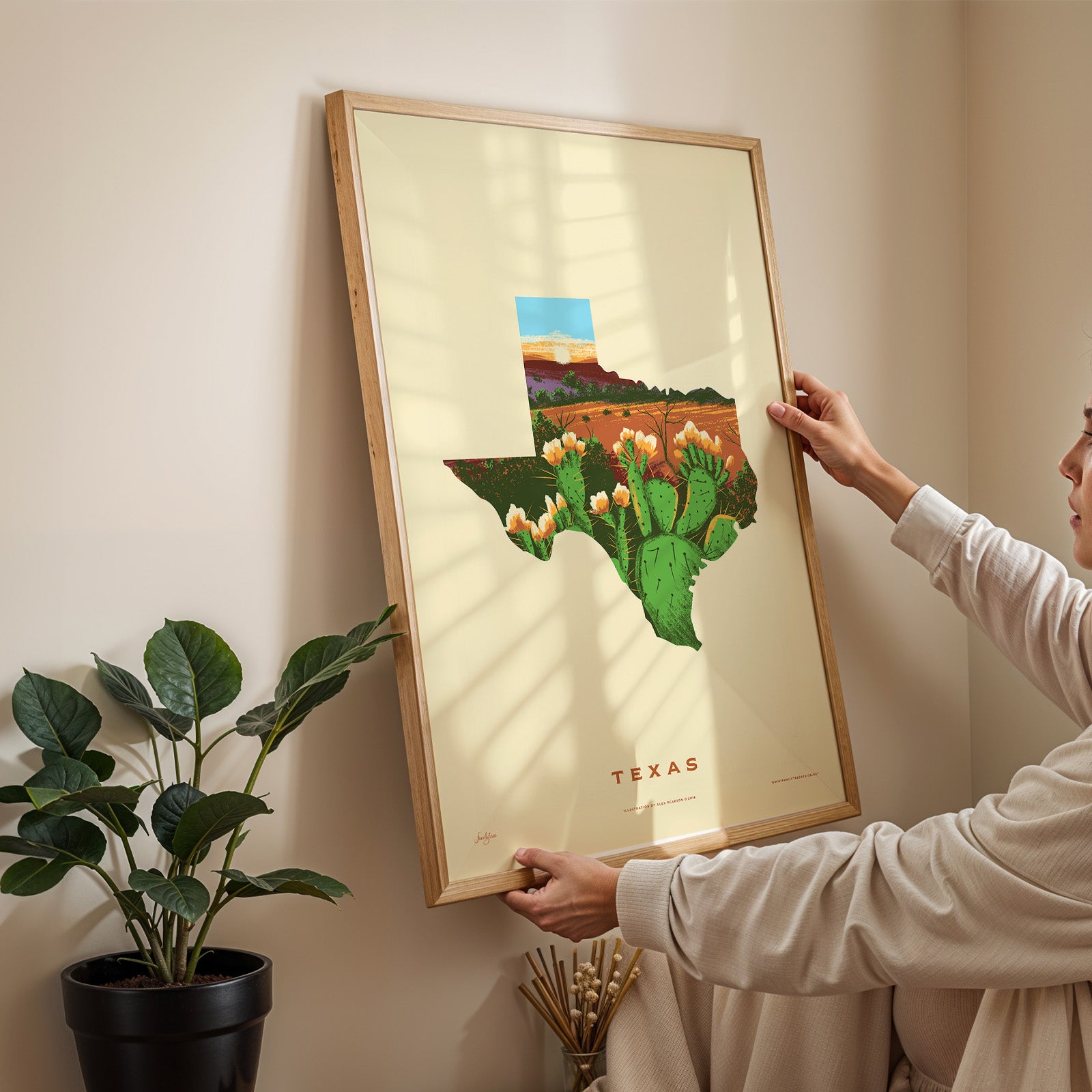 Texas State Print - Prickly Pear