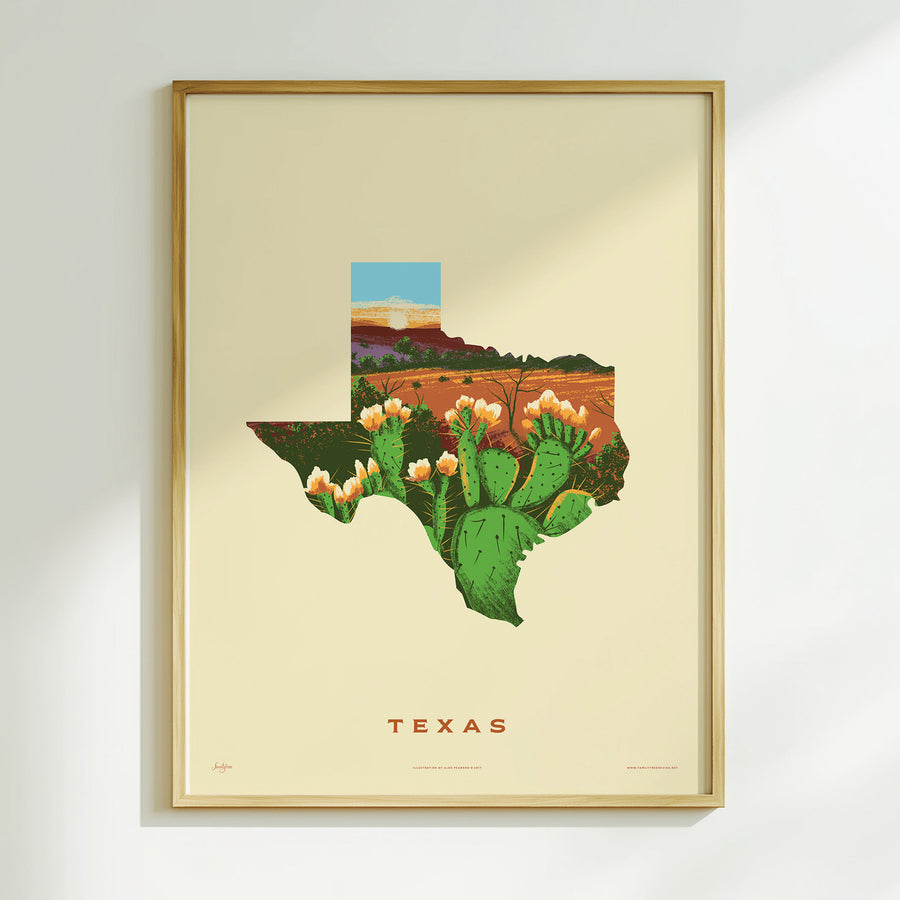 Texas State Print - Prickly Pear