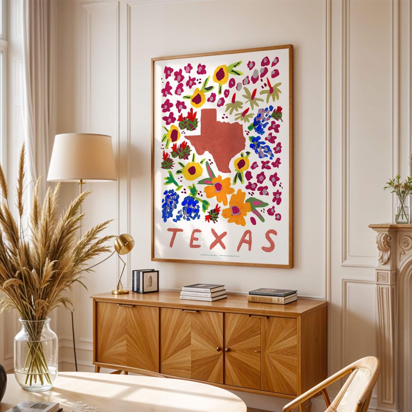 Texas American Gouache Print
