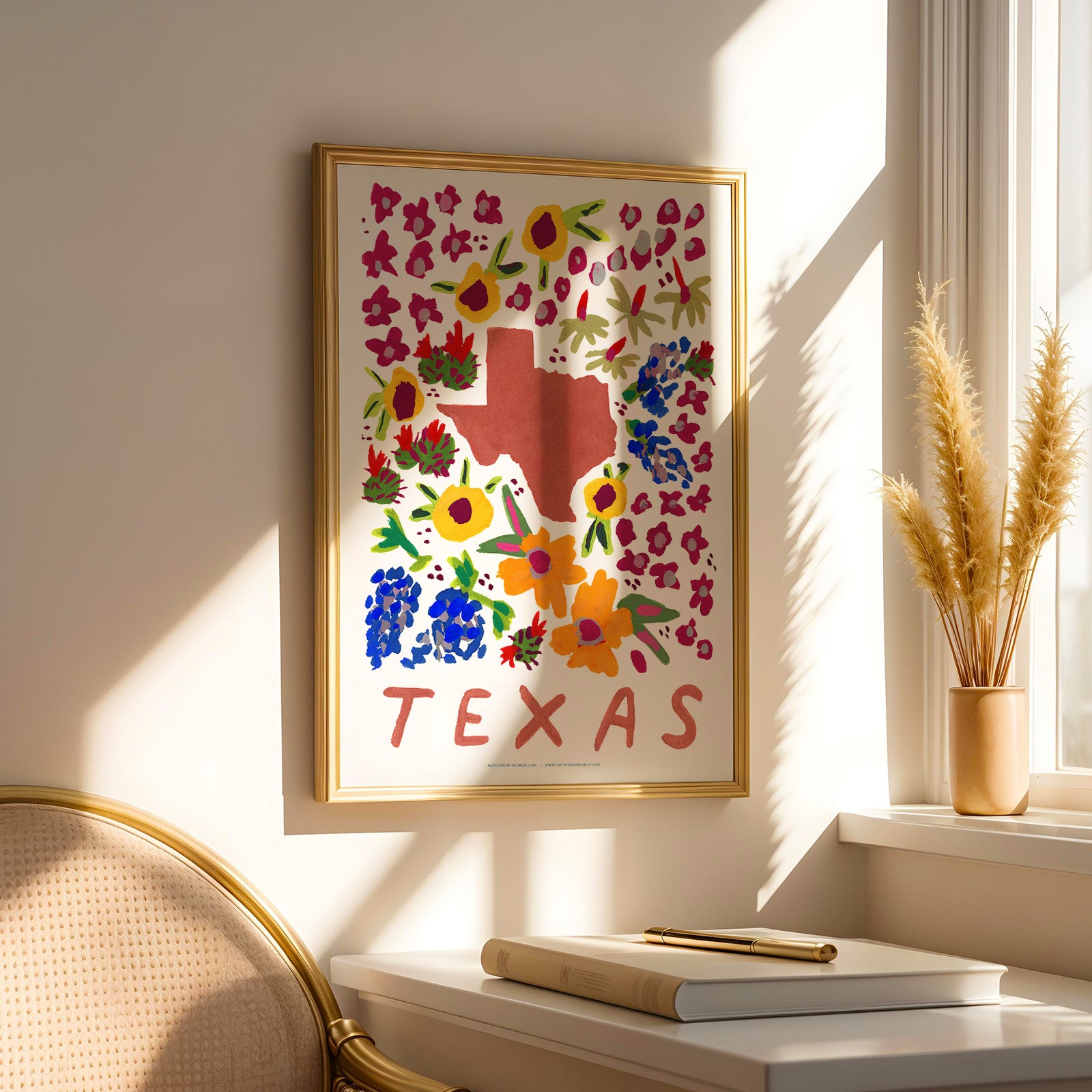 Texas American Gouache Print