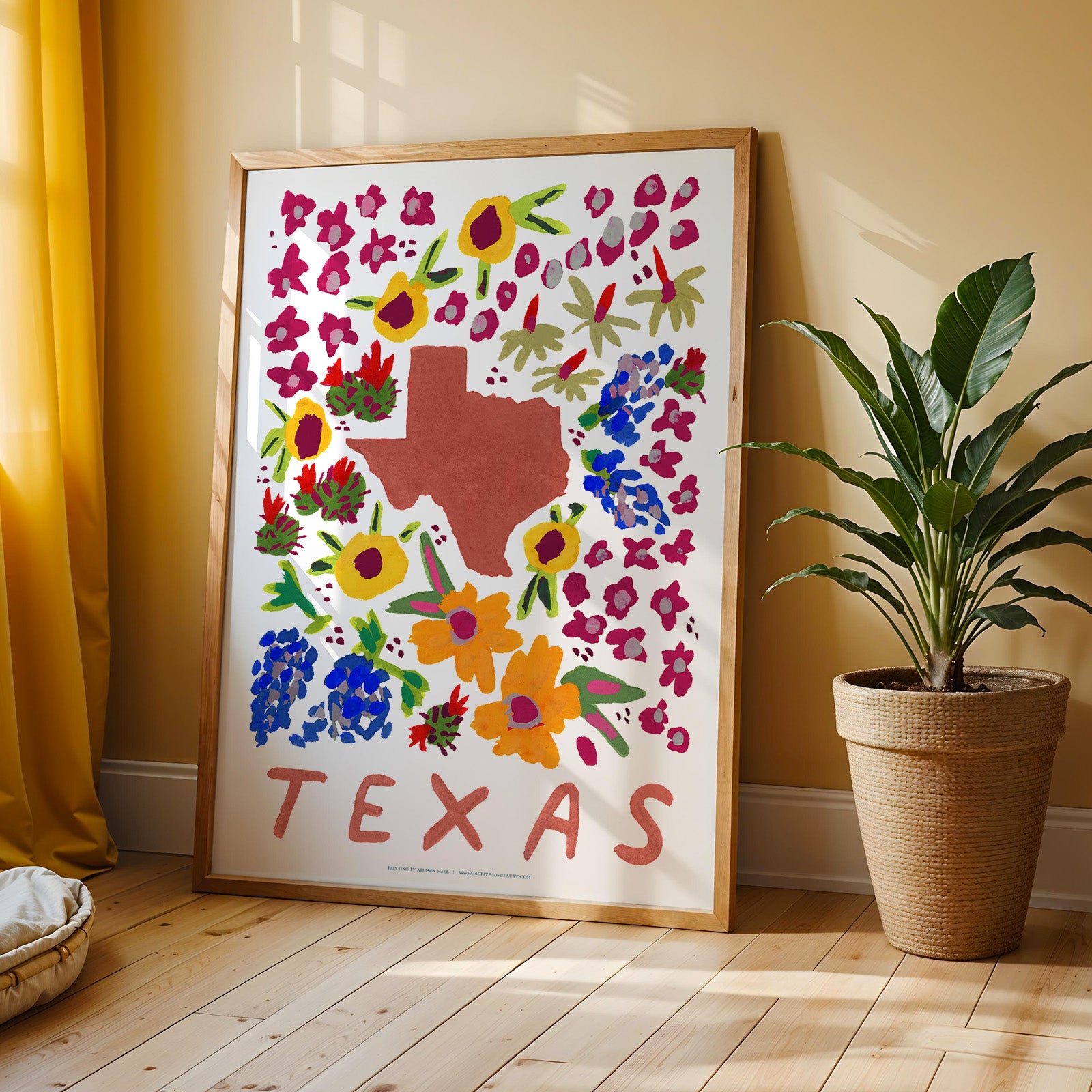 Texas American Gouache Print