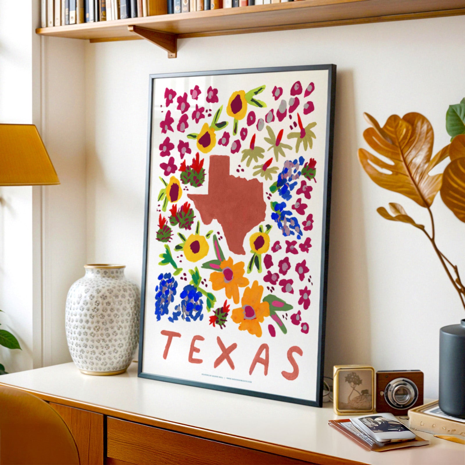 Texas American Gouache Print