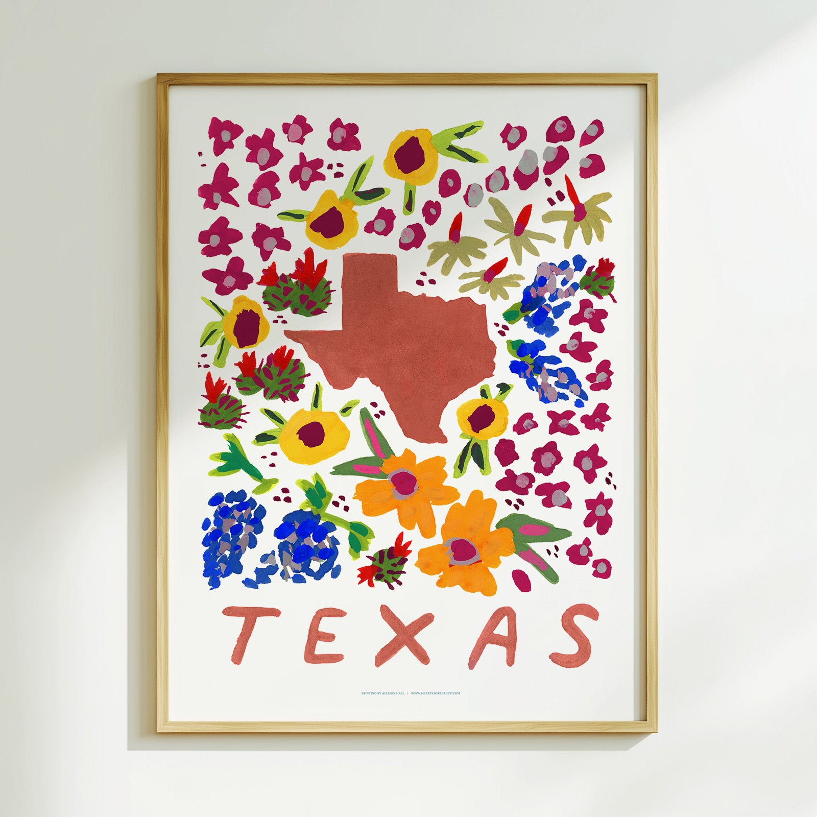 Texas American Gouache Print