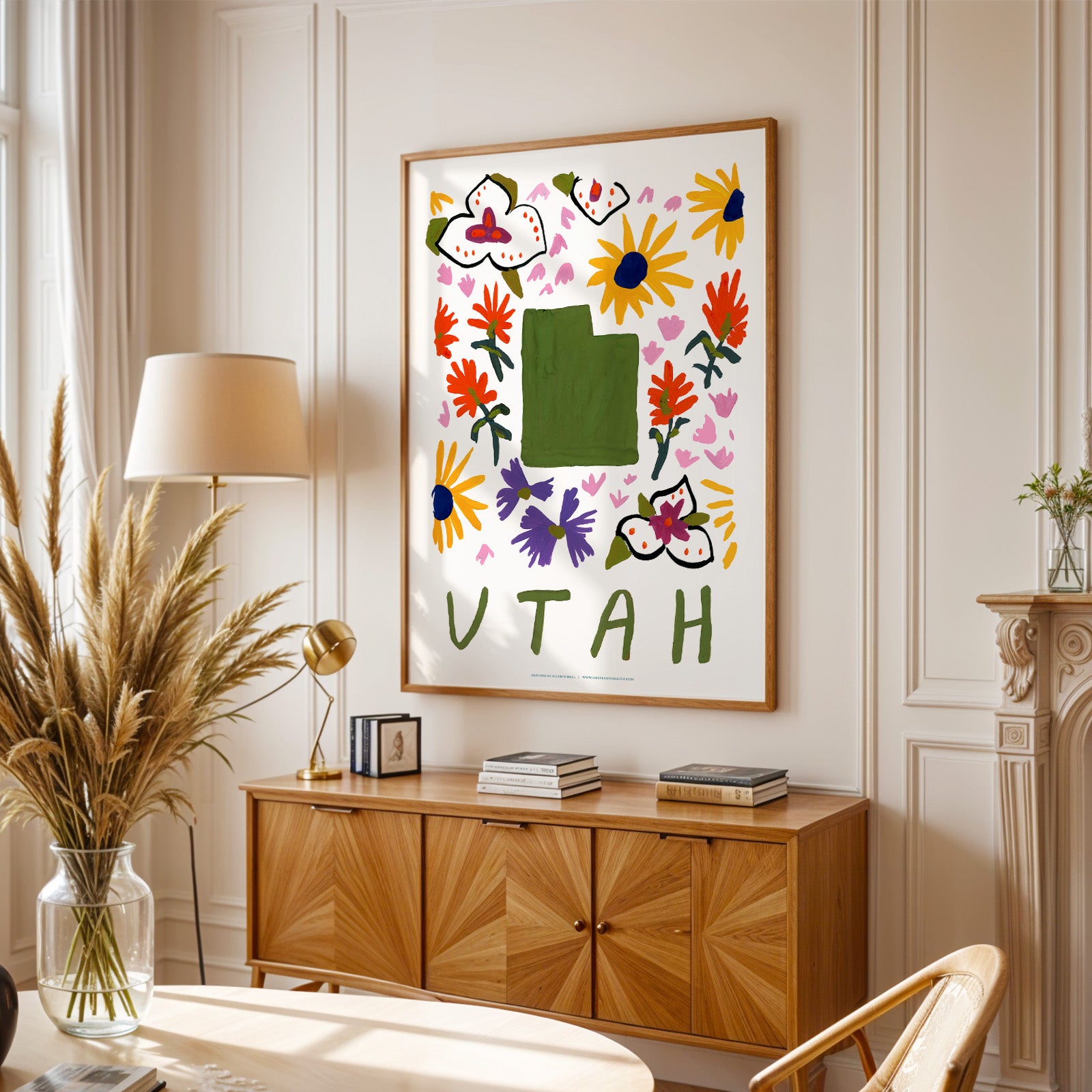 Utah American Gouache Print