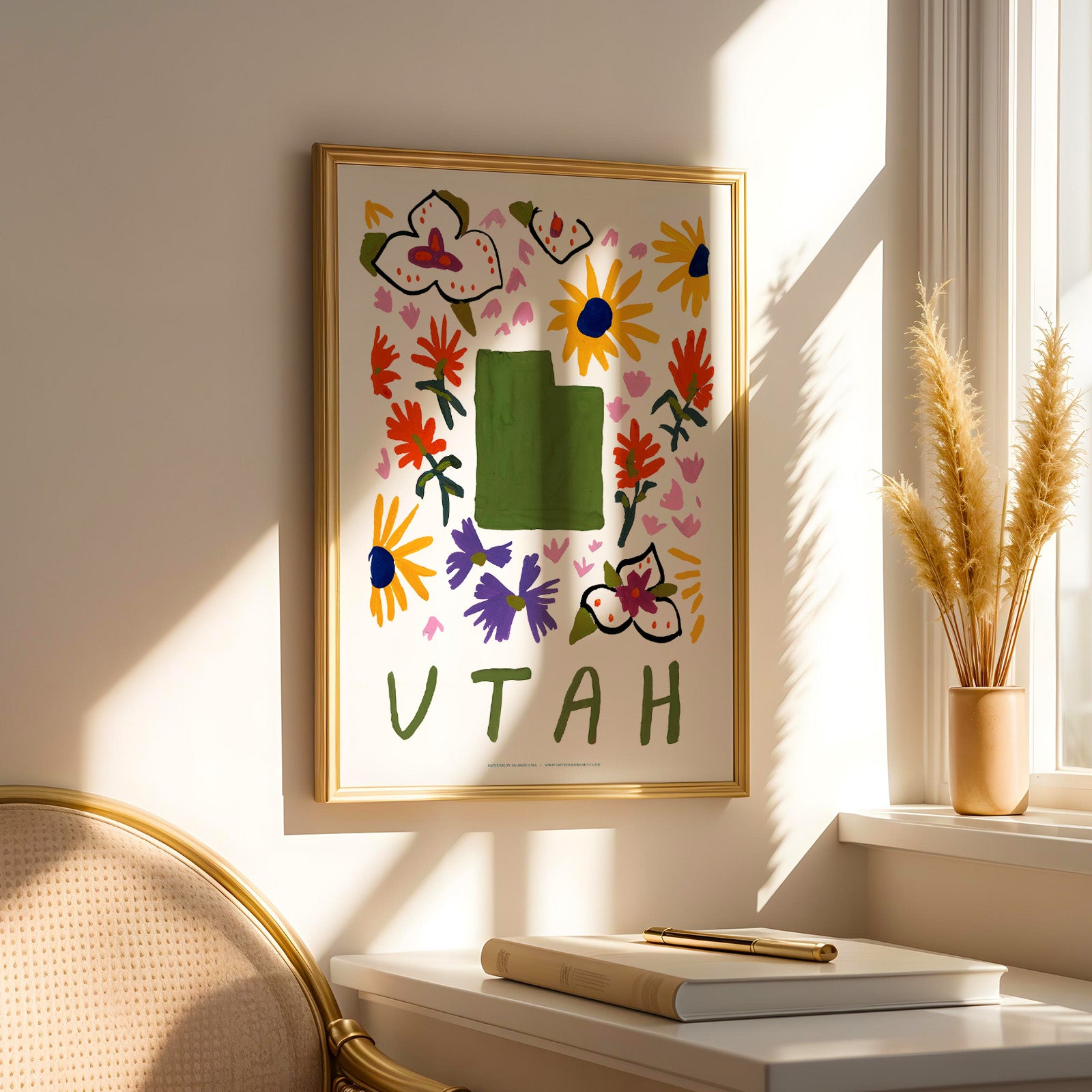 Utah American Gouache Print