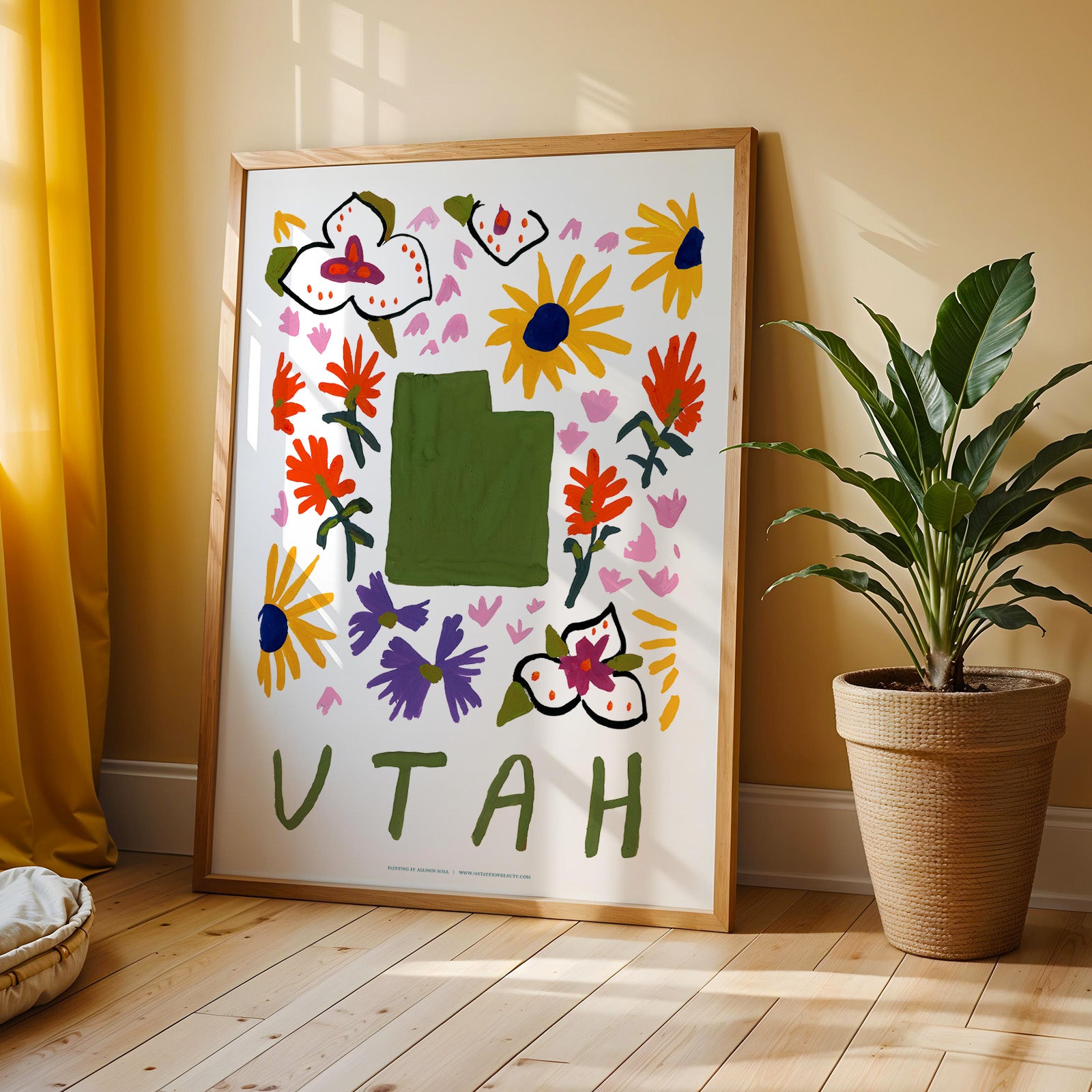 Utah American Gouache Print