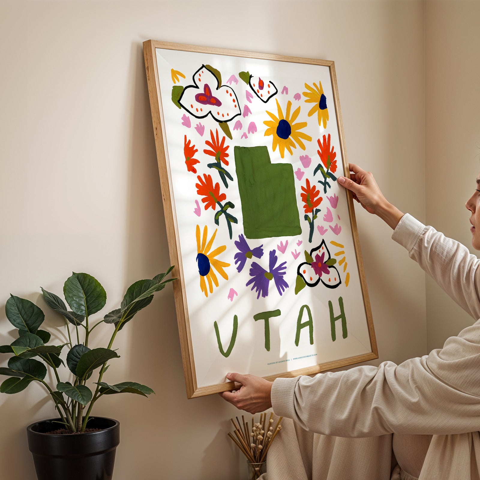 Utah American Gouache Print