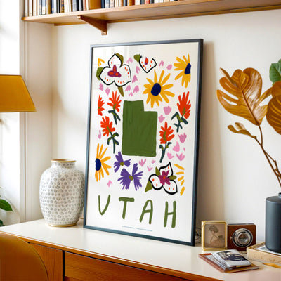 Utah American Gouache Print
