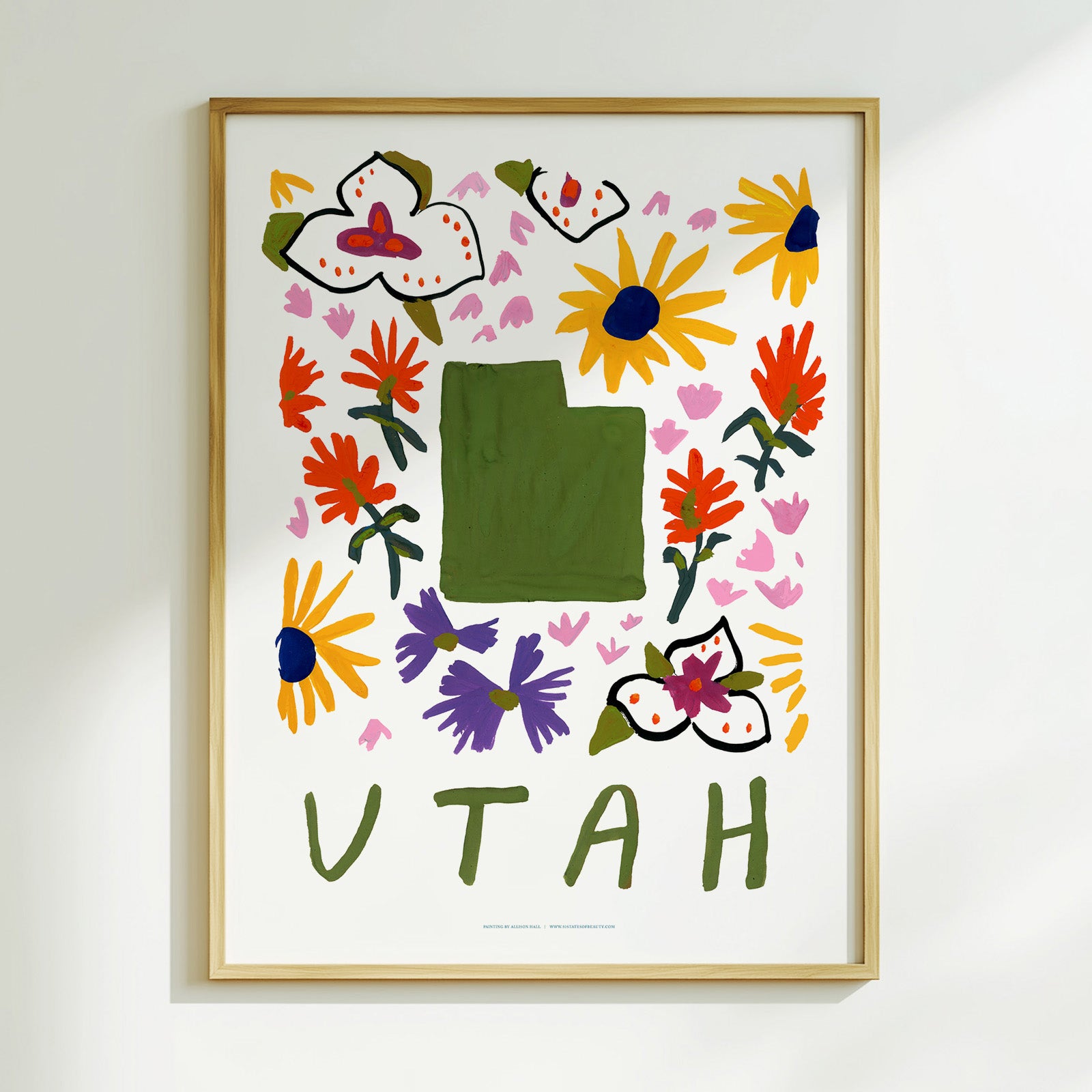 Utah American Gouache Print