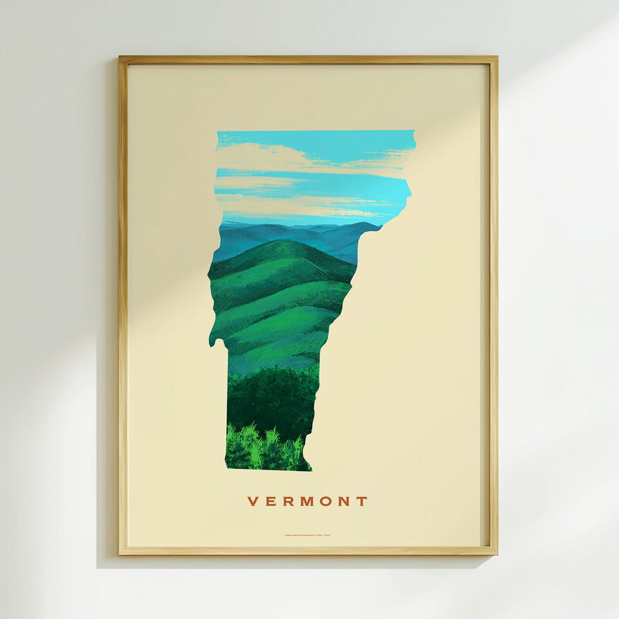Vermont Green Mountain Print