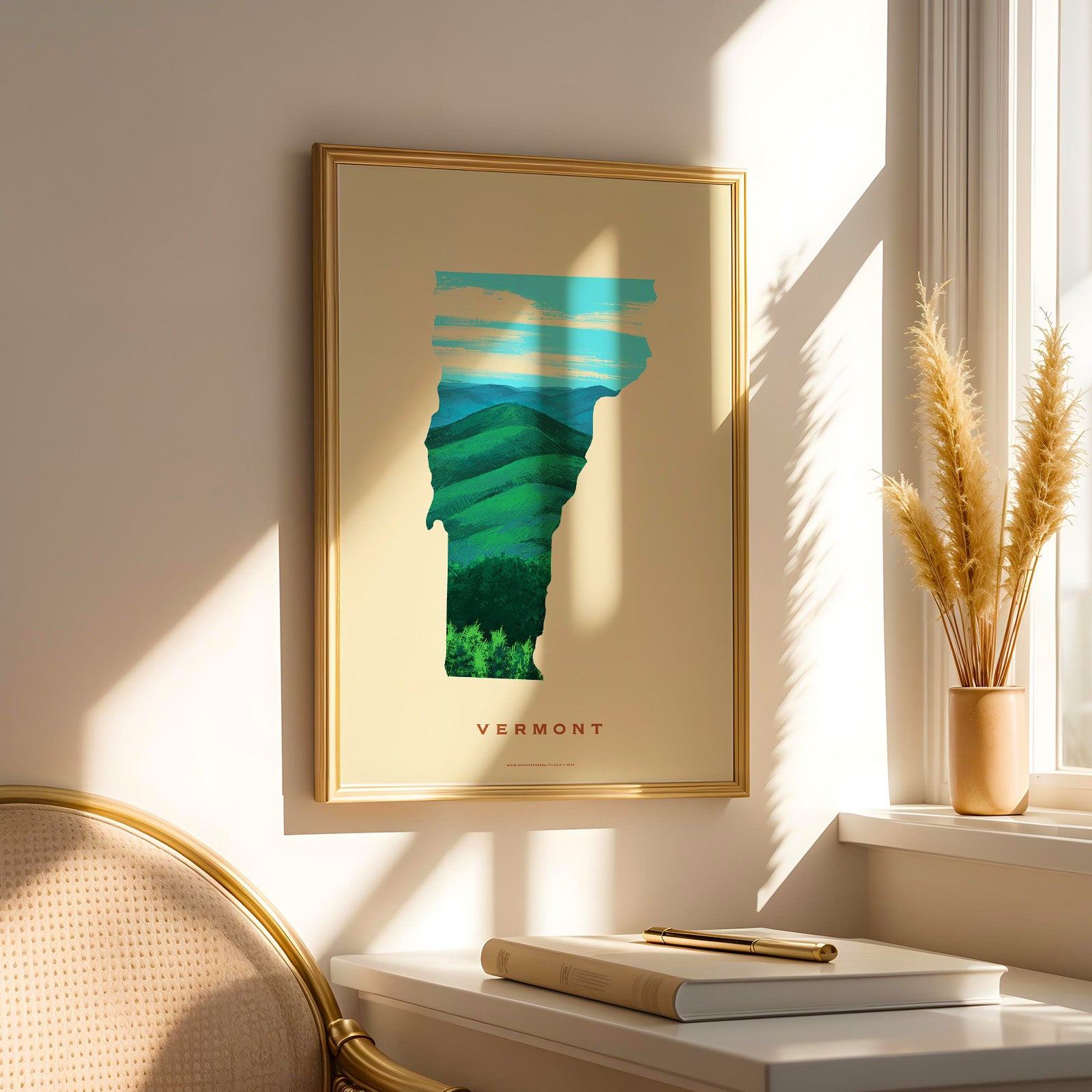 Vermont Green Mountain Print