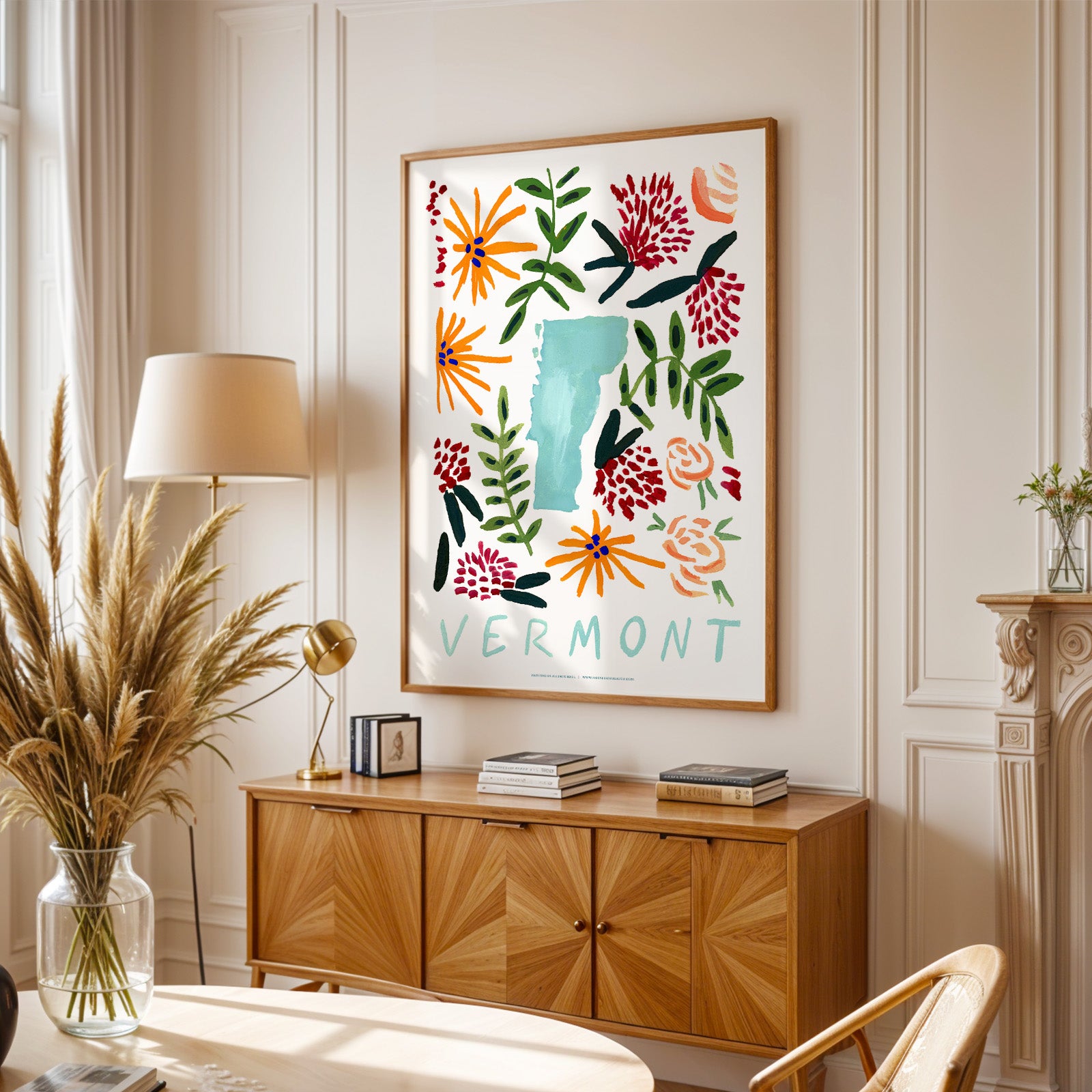 Vermont American Gouache Print