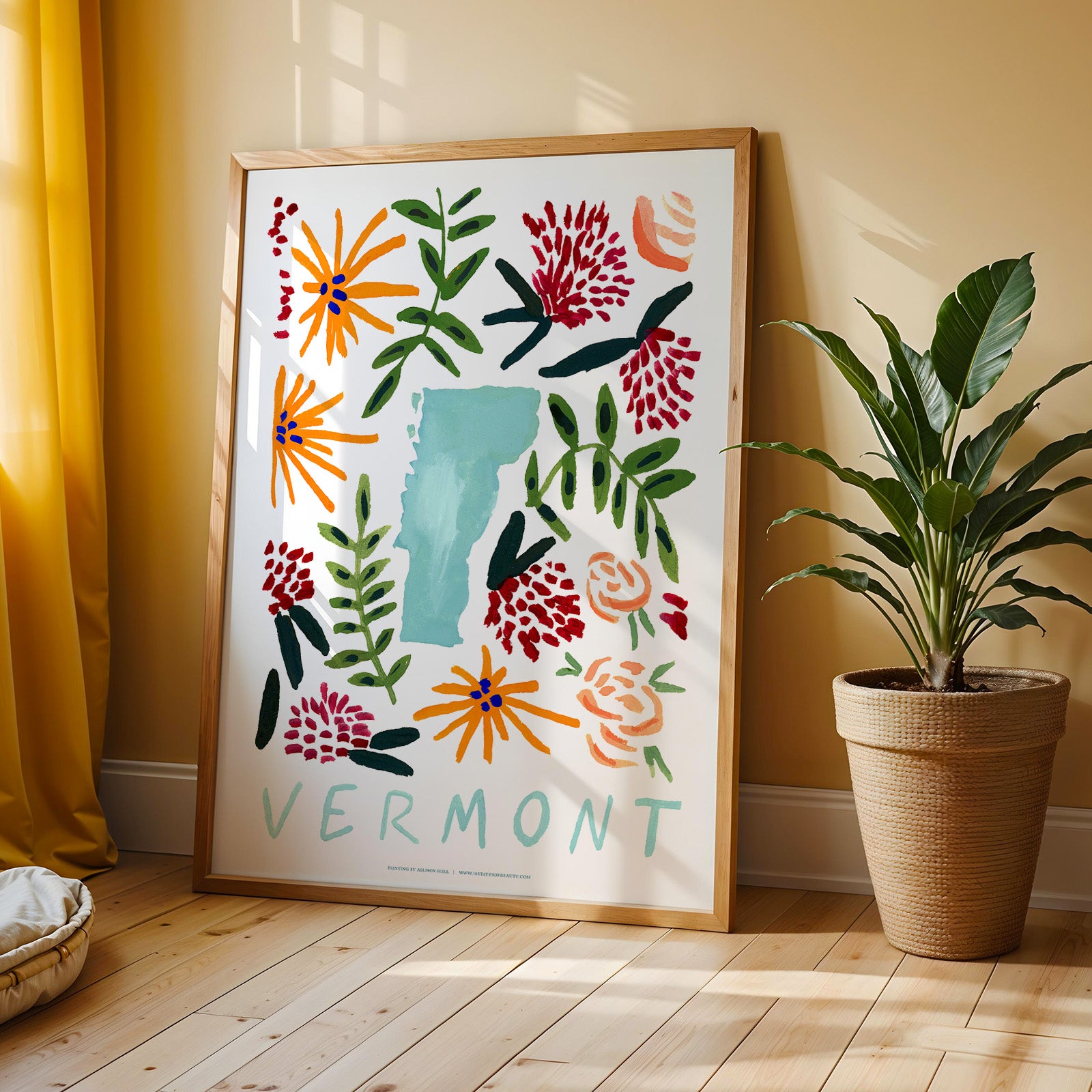 Vermont American Gouache Print