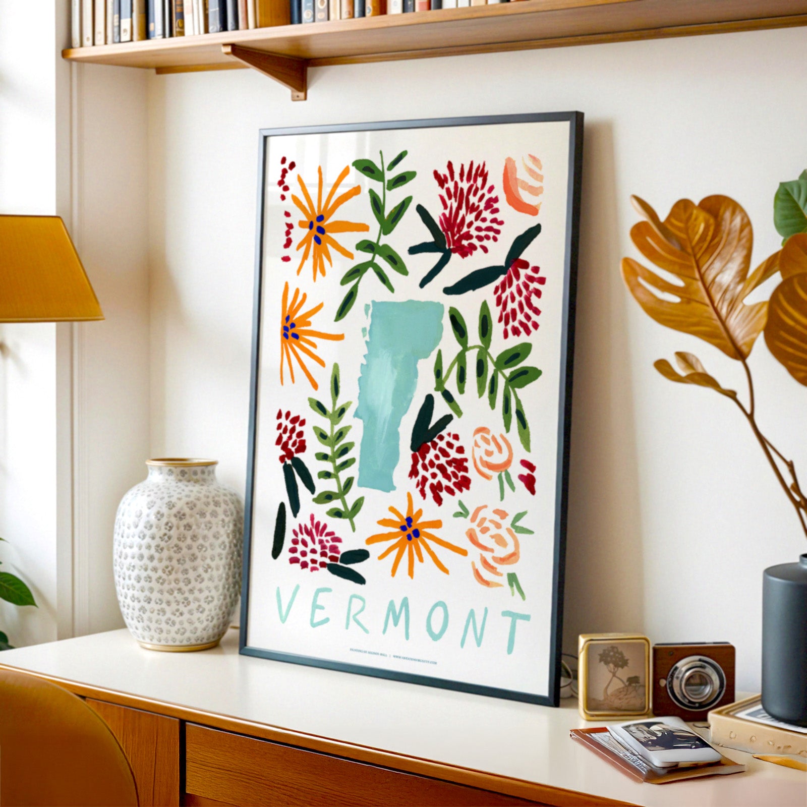 Vermont American Gouache Print